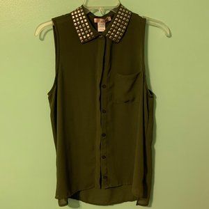 Army Green Button-Down